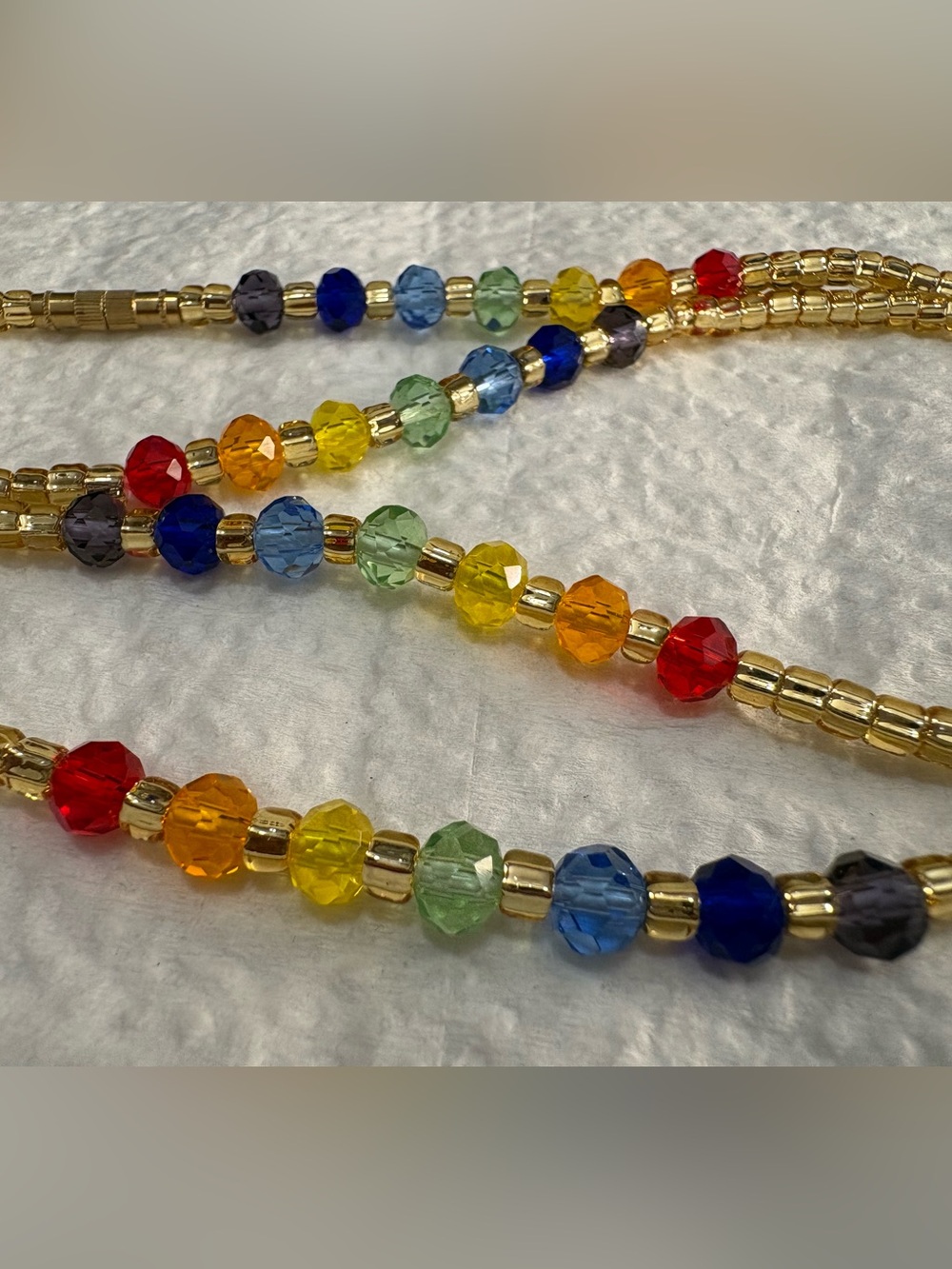 Gold-Tone Multicolor Waistbeads - Picture 9 of 11